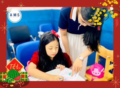 Lớp Super 1-B Vui Tết c&ugrave;ng AMS (CS1) 